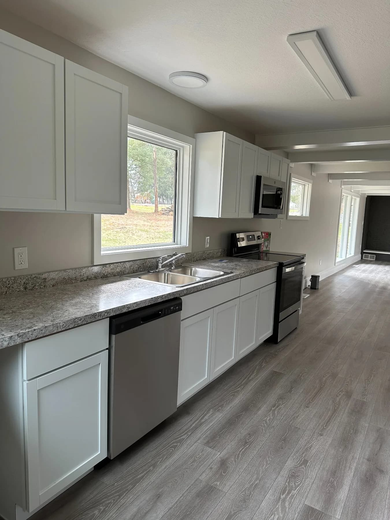 Kitchen cabinets and vanity-style finish work