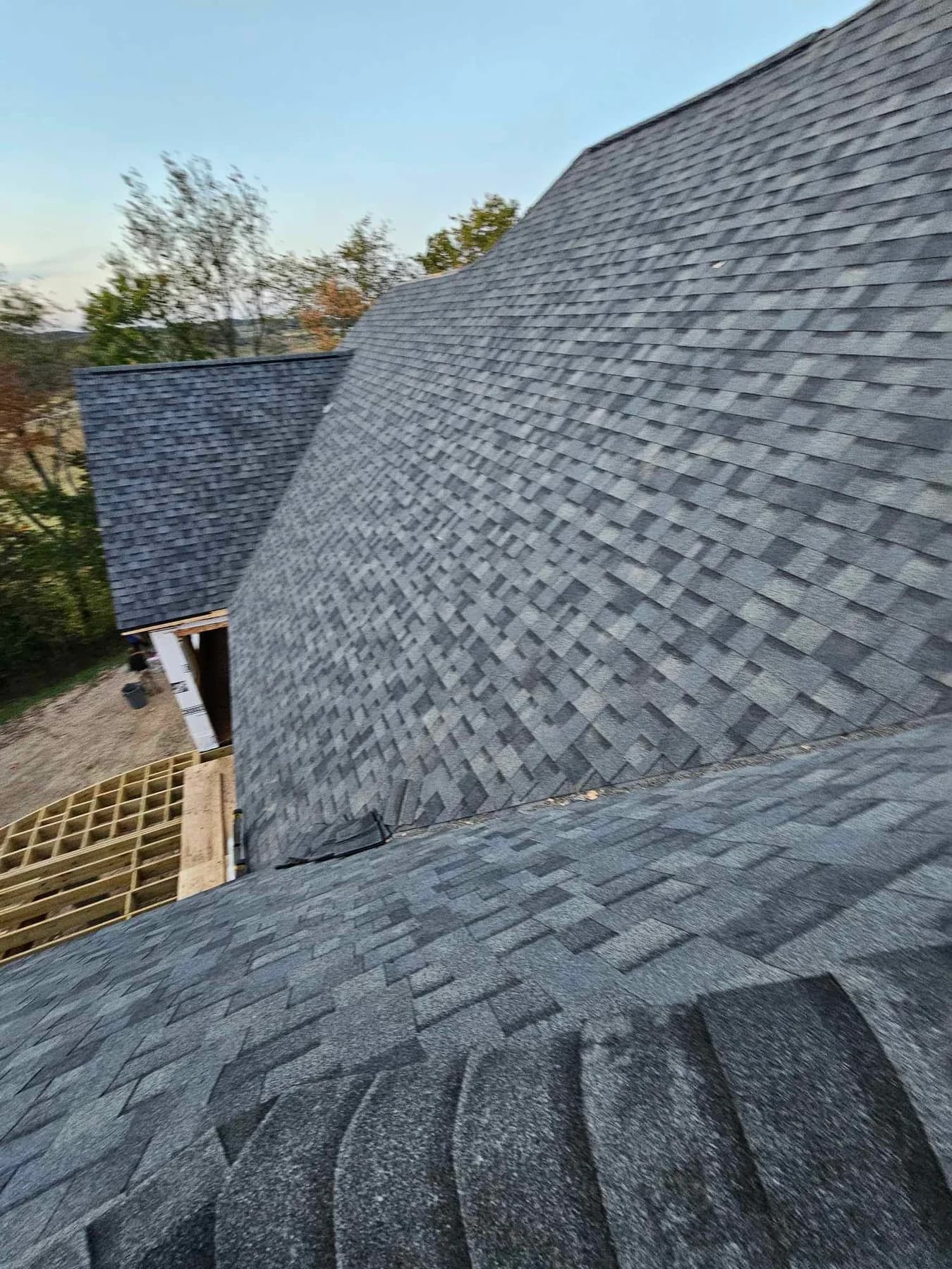 Completed roof close up