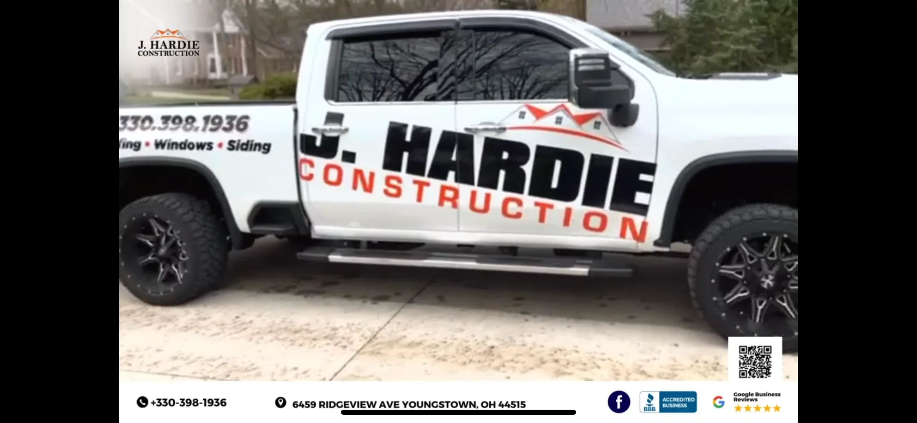 J Hardie Construction truck wrap